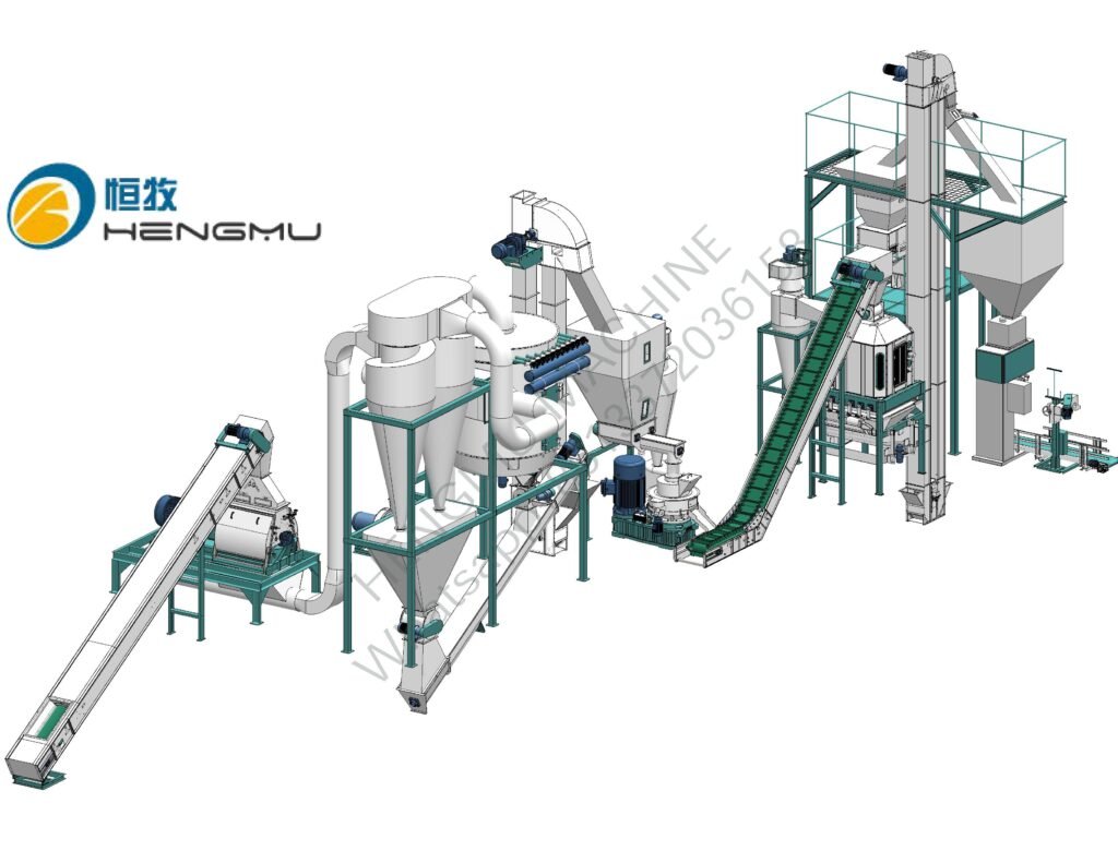 3D-Model-For-Wood-Pellet-Line